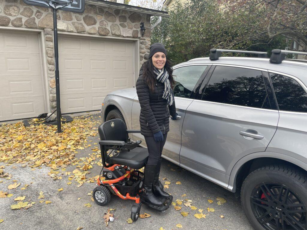 Anna Giannakouros on the Golden LiteRider Envy Power Wheelchair Getting into Car 2