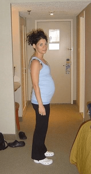 Anna Giannakouros when pregnant